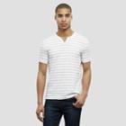Kenneth Cole New York Striped Henley T-shirt - White