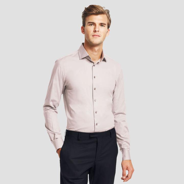 Kenneth Cole Black Label Slim-fit Stretch-cotton Shirt - Light Pink