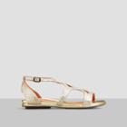 Gentle Souls By Kenneth Cole Oak Leather Sandal - Gold