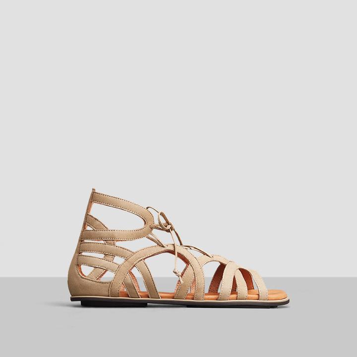 Gentle Souls By Kenneth Cole Break My Heart Leather Gladiator Sandal - Charcoal