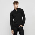 Reaction Kenneth Cole Marled Half-zip Sweater - Black