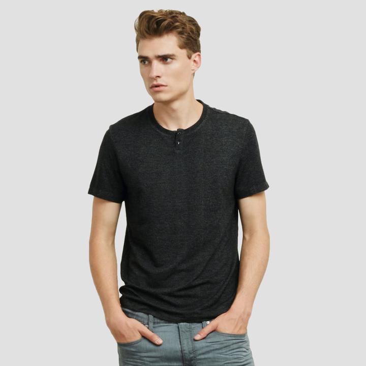 Reaction Kenneth Cole Short-sleeve Terry Crewneck - Black