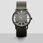 Kenneth Cole New York Transparent Gunmetal Stainless Steel Mesh Watch - Neutral
