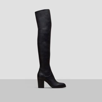 Kenneth Cole Black Label Mimosa Leather Over-the-knee Boot - Black