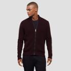 Reaction Kenneth Cole Thermal-knit Mockneck With Nylon Trim - Merlot