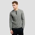Reaction Kenneth Cole Ribbed Cotton Henley - Black