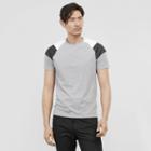 Reaction Kenneth Cole Short Sleeve Tee With Pleather And Mesh - Charcol Hthr