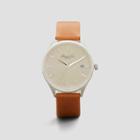 Kenneth Cole New York Silver Watch With Tan Leather Strap - Neutral