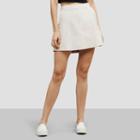 Kenneth Cole Black Label Leather Mini Skirt - White