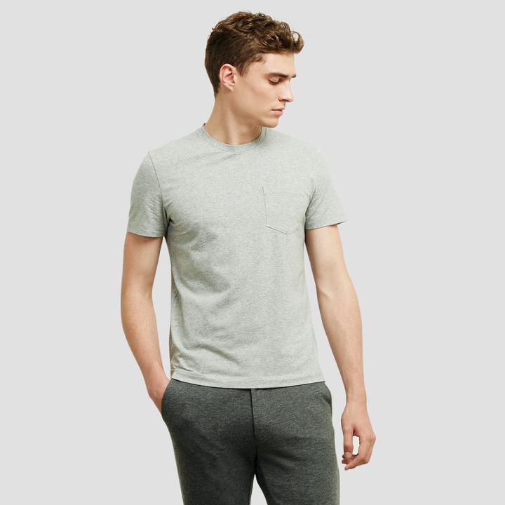 Kenneth Cole New York Short-sleeve Crewneck Stretch Pima Cotton T-shirt - Heather Grey
