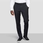 Kenneth Cole Black Label Slim-fit Pinstripe Dress Pant - Black
