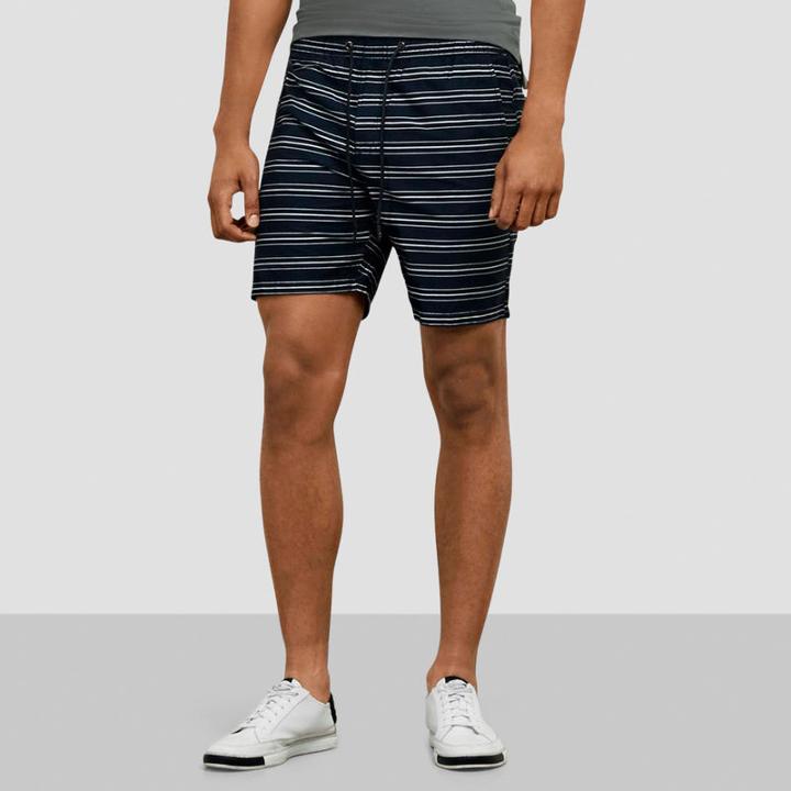 Kenneth Cole New York Striped Pull-on Short - Indigo