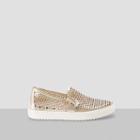 Kenneth Cole New York Foxy King Leather Perforated Sneaker - Gold