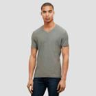 Reaction Kenneth Cole Short-sleeve Slub V-neck T-shirt - Dim Grey