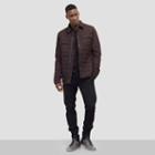 Reaction Kenneth Cole Quilted Nylon Shirt Jacket - Maroon