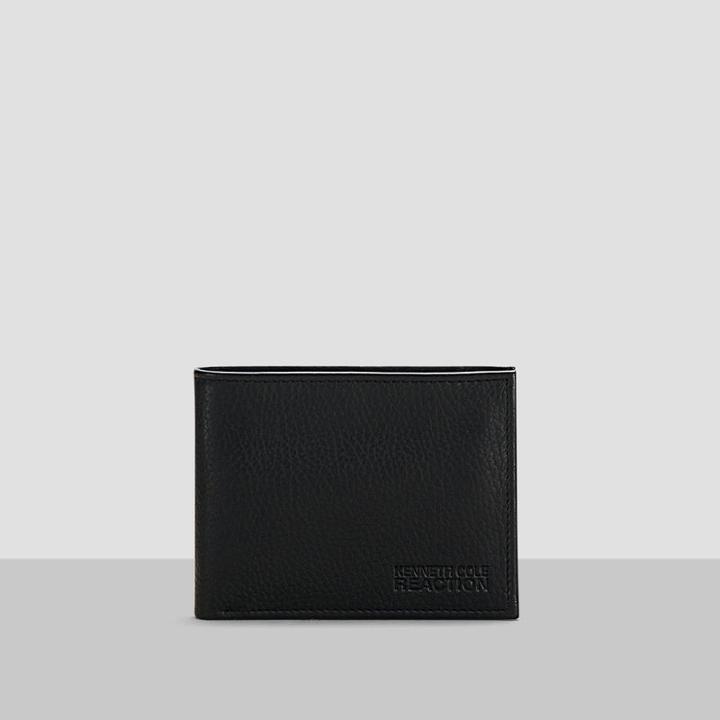 Reaction Kenneth Cole Pebbled Leather Traveler Passcase Wallet Wallet - Black