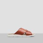 Kenneth Cole New York Maxwell Leather Slide - Grey/blue/brown