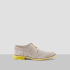 Kenneth Cole New York Social Ladder Suede Wingtip Shoe - Grey/yellow