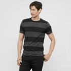 Reaction Kenneth Cole Short Sleeve Wide Stripe Tee Shirt - Dusty Olive