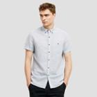 Reaction Kenneth Cole Short-sleeve Linen Button-front Shirt - Smokeyblu Cb