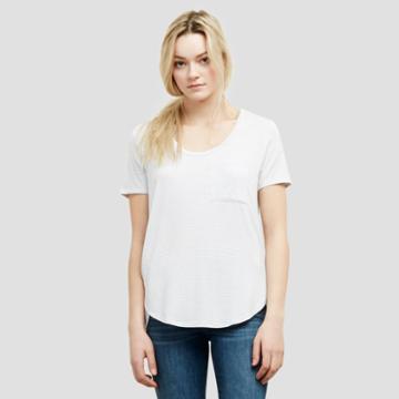 Kenneth Cole New York Scoop Tee With Extended Hem - Alumina/whitee