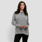 Kenneth Cole New York Raglan Tunnel-neck Sweater - Black/hthr Grey