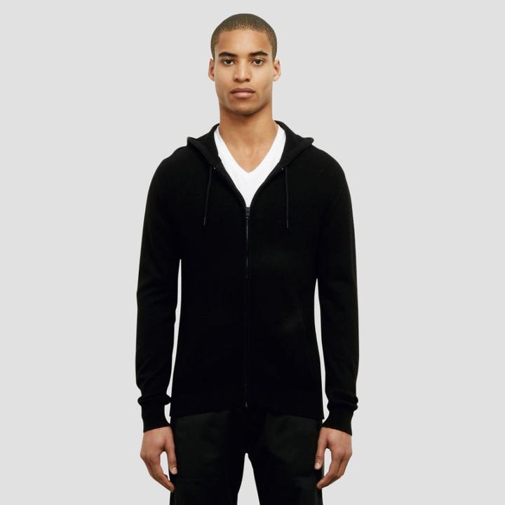 Kenneth Cole New York Open Knit Hooded Sweatshirt - White