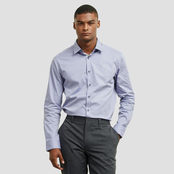 Reaction Kenneth Cole Long-sleeve Contrast-cuff Shirt - Purplemoon