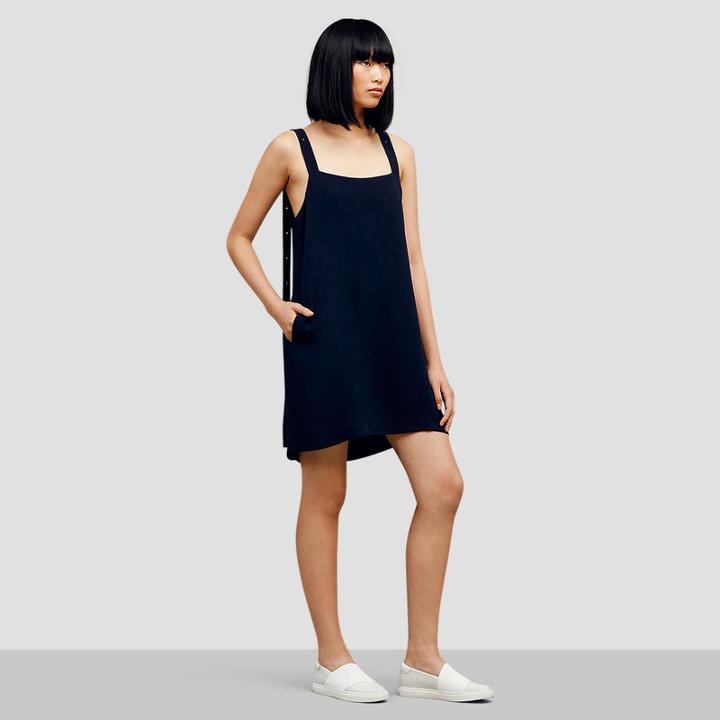 Kenneth Cole Black Label Buckle Strap Silk Dress - Deepmarine