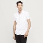 Kenneth Cole New York Short-sleeve Solid Shirt - White
