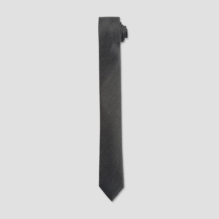 Kenneth Cole New York Silk Solid Skinny Tie - Black