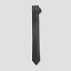 Kenneth Cole New York Silk Solid Skinny Tie - Black