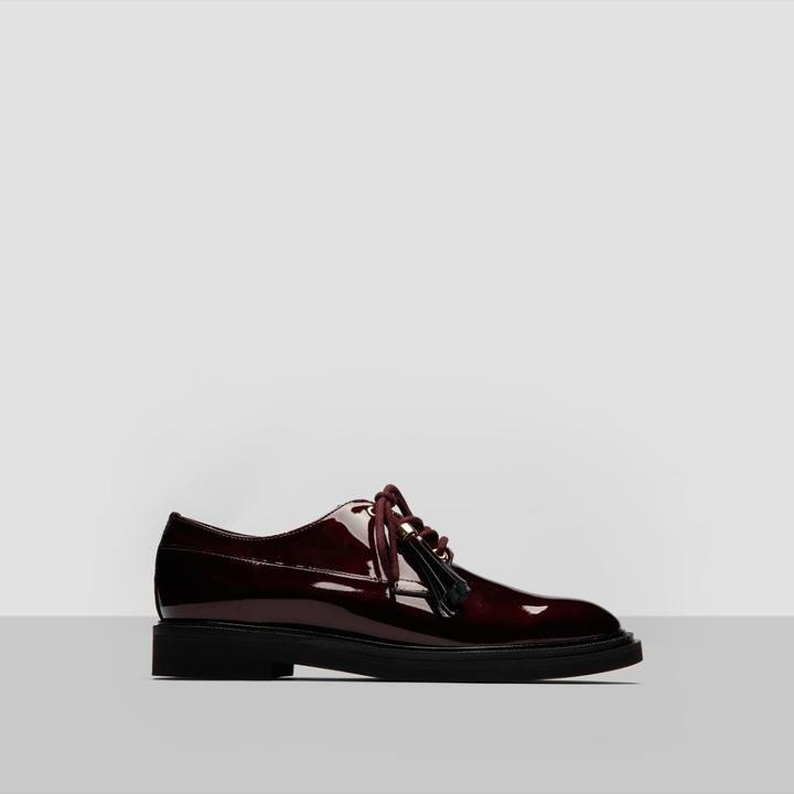 Kenneth Cole New York Annie Patent Leather Shoe Flat - Shoe - Wine