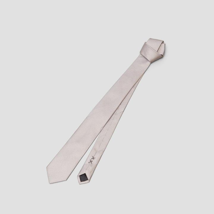 Reaction Kenneth Cole Micro Line Print Tie - Taupe