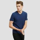 Reaction Kenneth Cole Short-sleeve Slub V-neck T-shirt - Plevilt