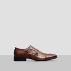 Kenneth Cole New York Regal Bearing Leather Monk Strap Dress Shoe - Brown