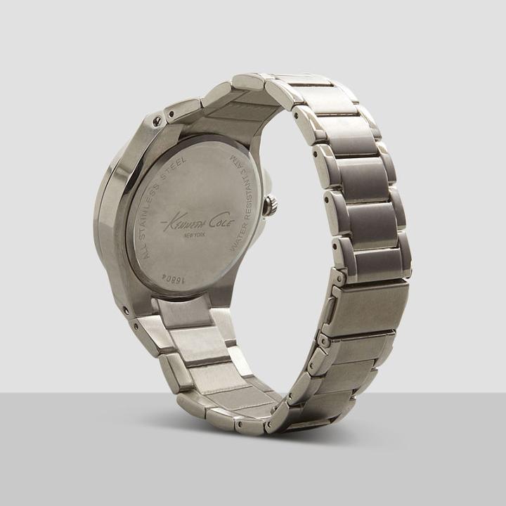 Kenneth Cole New York Silver Watch With White Dial - Neutral