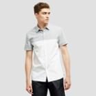 Kenneth Cole New York Colorblock Button-front Shirt - Dim Grey Cb