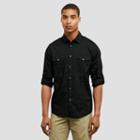 Kenneth Cole New York Long Sleeve Stretch Military Shirt - Deep Sea