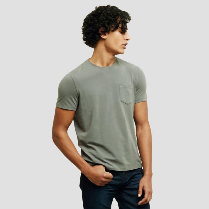 Kenneth Cole New York Short-sleeve Crewneck Stretch Pima Cotton T-shirt - Dim Grey