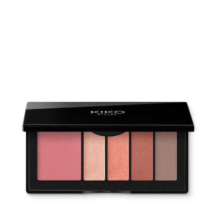 Kiko - Smart Eyes And Cheeks Palette - 03 Coral Profusion