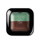 Kiko - Bright Duo Baked Eyeshadow - 07 Metallic Bamboo Green  - Pearly Wood