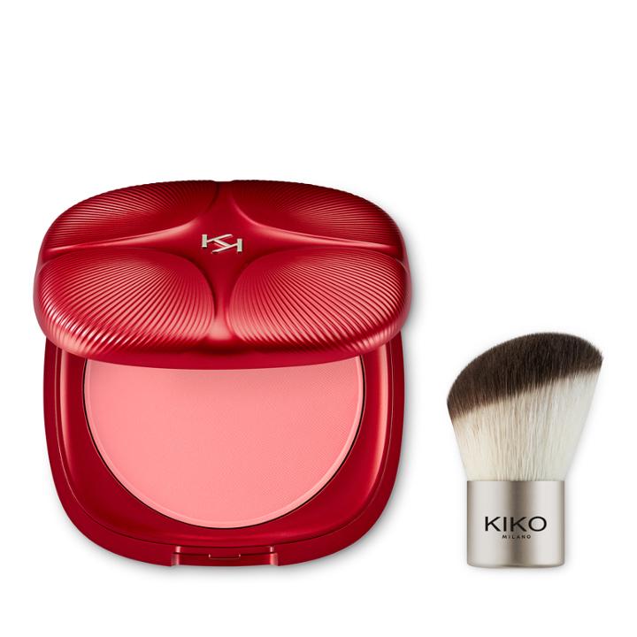 Kiko - Face Kit Blush & Kabuki - 01 Unique Peach