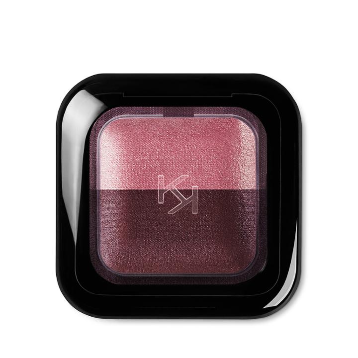 Kiko - Bright Duo Baked Eyeshadow - 13 Golden Peach - Pearly Burnt Sienna