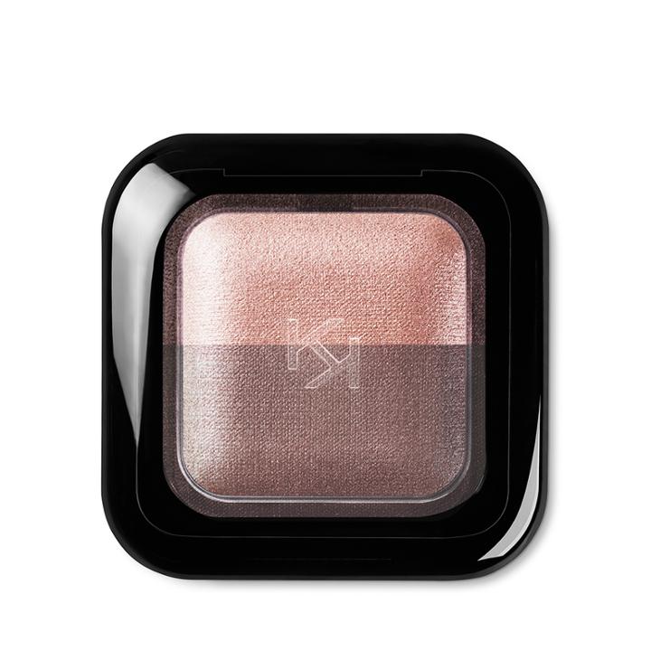 Kiko - Bright Duo Baked Eyeshadow - 03 Pearly Sand - Satin Taupe