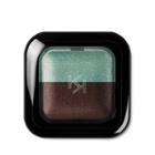 Kiko - Bright Duo Baked Eyeshadow - 21 Metallic Jade Green - Pearly Ash