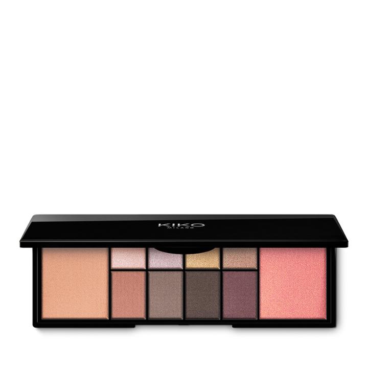 Kiko - Smart Eyes And Face Palette - 01 Glamorous Tones