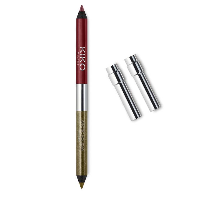Kiko - Arctic Holiday Eyeliner - 03 Burgundy & Pearly Jungle Green