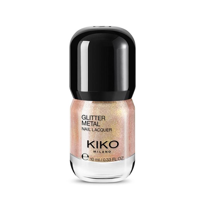 Kiko - Glitter Metal Nail Lacquer - 01 Rosy Sand
