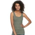 Juniors' So&reg; Textured Double Scoop Tank, Teens, Size: Medium, Med Green